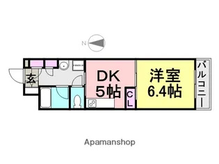 グランドゥール東園田【2011号室】の間取り