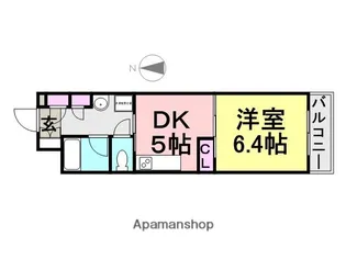 グランドゥール東園田【2012号室】の間取り