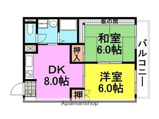 グリュックミリオンベル【1階】の間取り