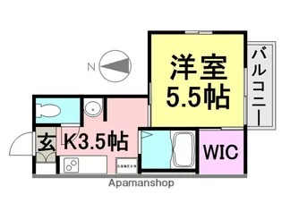 メゾンファーベス【B201号室】の間取り