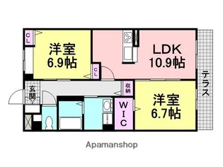 プラティーク塚口【306号室】の間取り