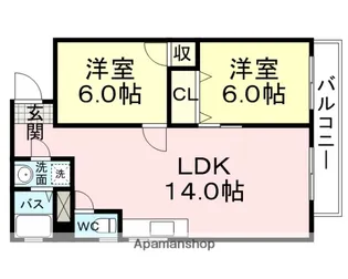 ネクステージ塚口5番館【A3号室】の間取り
