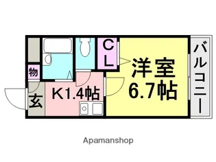 コージ・コート・クイセ【202号室】の間取り