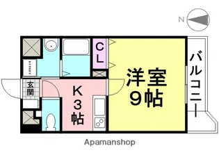 Sunny Court Meiwa【3階】の間取り