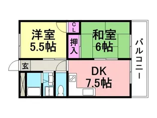 メゾン松葉【2階】の間取り