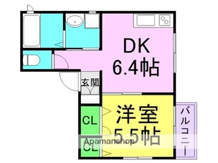 ボナール松並【2階】の間取り