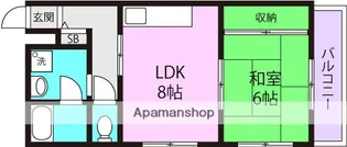 ラフォーレ塚口【203号室】の間取り