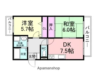 エクレール塚口【303号室】の間取り