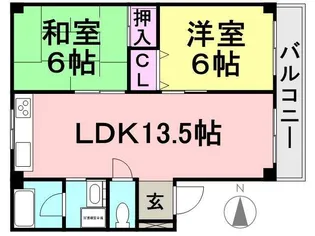 カサヴェール塚口【3階】の間取り