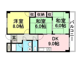 ツインパレス武庫【4階】の間取り