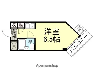 キューブAMX(アムクス)【410号室】の間取り