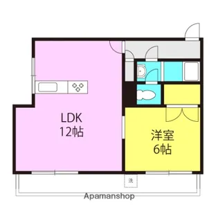 メイプル武庫之荘【203号室】の間取り