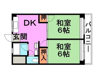 岡治マンション【203号室】の間取り