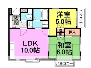 ラメゾンクレール【205号室】の間取り