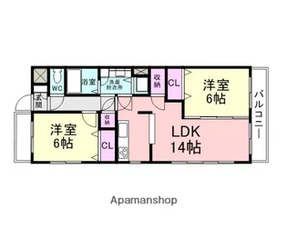 ミレア武庫之荘【502号室】の間取り