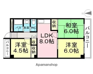ロングライフ尼団【4階】の間取り