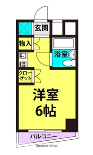 キューブ東塚口【112号室】の間取り