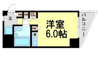 キューブ東塚口【9階】の間取り