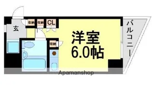 キューブ東塚口【805号室】の間取り