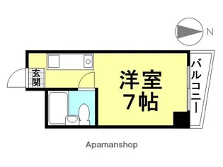 キューブ東塚口【2階】の間取り