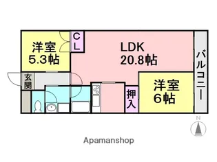 イプシロン【B-113号室】の間取り