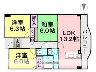 サンフラワー【4階】の間取り