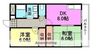 グランディア ミ・アモーレ南塚口【2階】の間取り