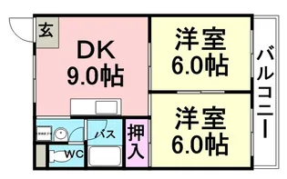 ホーク武庫之荘【202号室】の間取り