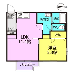 サンハイツ【B-201号室】の間取り