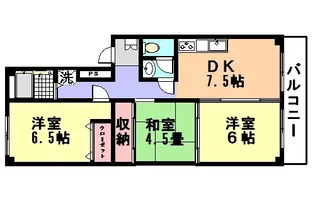 ニューエクセル武庫之荘【101号室】の間取り