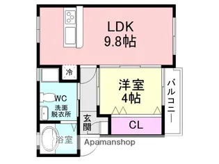ガゼルノア・武庫之荘東【2階】の間取り