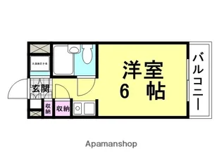 キューブ塚口【507号室】の間取り