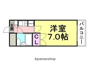 ダイドーメゾン園田2【3F号室】の間取り
