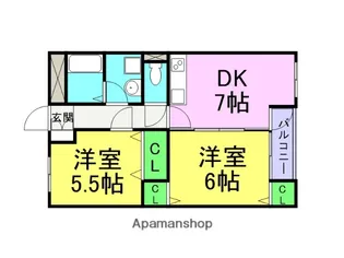 メゾンドM【203号室】の間取り