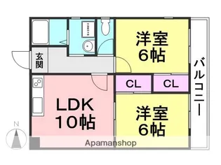 ラメゾンドゥヨシムラ【806号室】の間取り