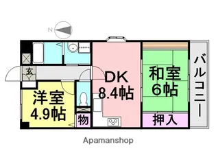 バスタ【301号室】の間取り