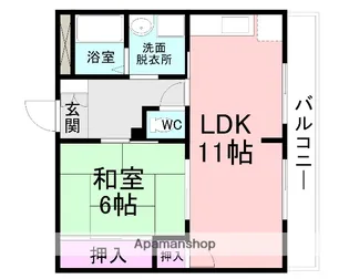ファムール武庫之荘【202号室】の間取り