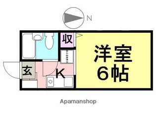 ハイツ梶井【2B号室】の間取り