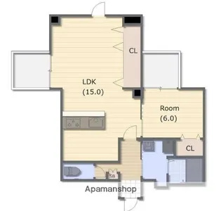 エバーグレイス塚口【315号室】の間取り