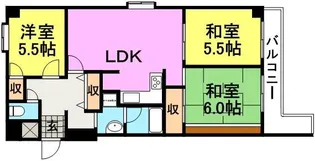サンウェルシー21【206号室】の間取り