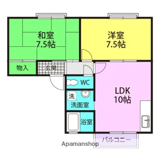 ルポゼ武庫之荘1・2【1-103号室】の間取り