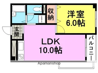 メゾンドゥフレール【4階】の間取り