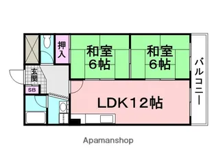 サンライズ南武庫之荘【602号室】の間取り