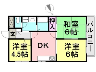 ヴェルドール武庫之荘【1階】の間取り