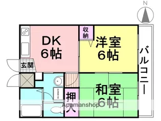 近松サンハイツ【2階】の間取り