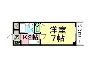 ラウムズ東園田【303号室】の間取り