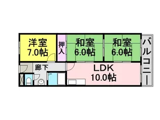 第3カシノハイツ【204号室】の間取り