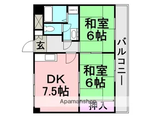 ルミエール立花【501号室】の間取り