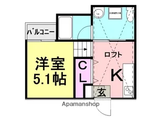 エール東難波【1階】の間取り