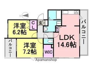 DAIKENN武庫之荘2 ヴェスト A棟【3階】の間取り